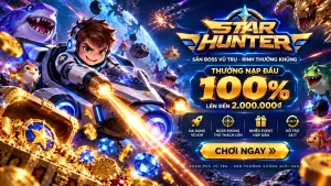 Giao diện trò chơi MOMO88 Star Hunter với các mục tiêu và giao diện bắn cá